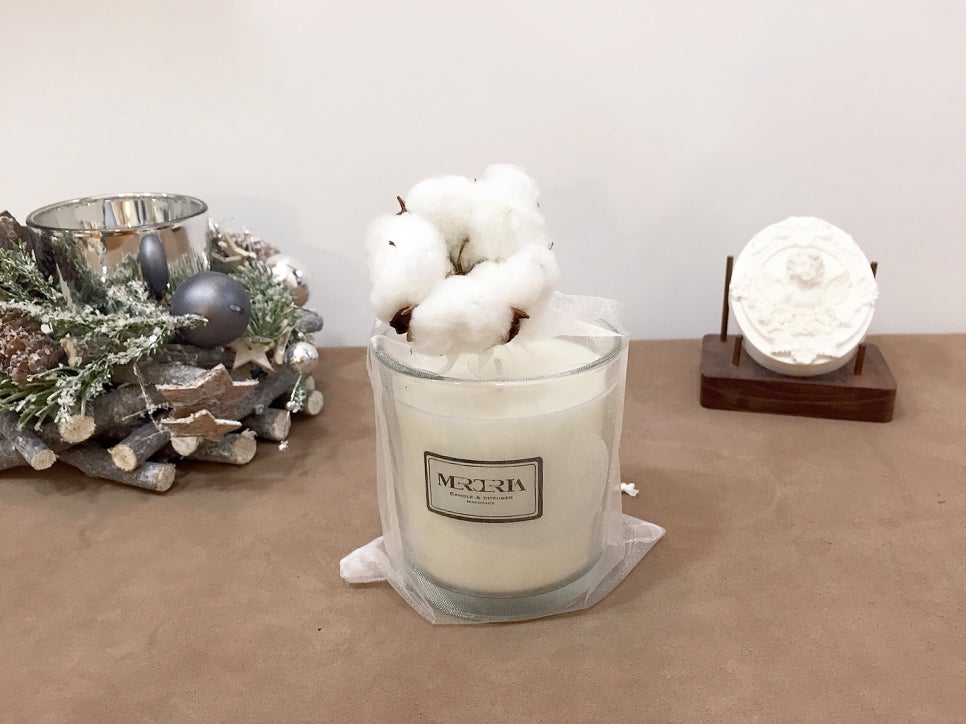 Cotton buns Candle soya, incense, interior accesso